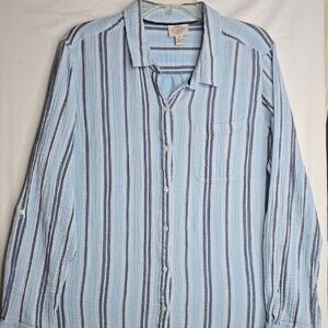 St John's Bay Buttondown Long Sleeve Cotton Gauze Cottagecore Mori-Earth
